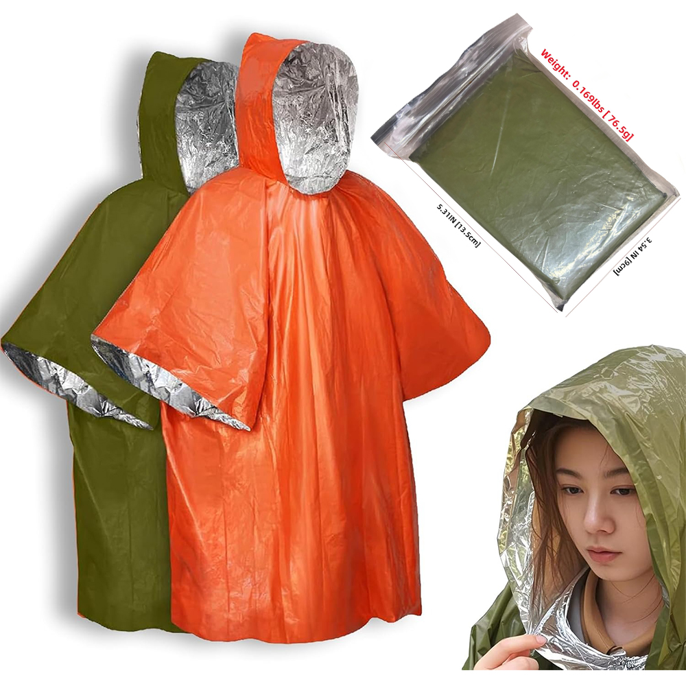 Camping Raincoat Waterproof Su - Survival Blanket Reflective recension och pris