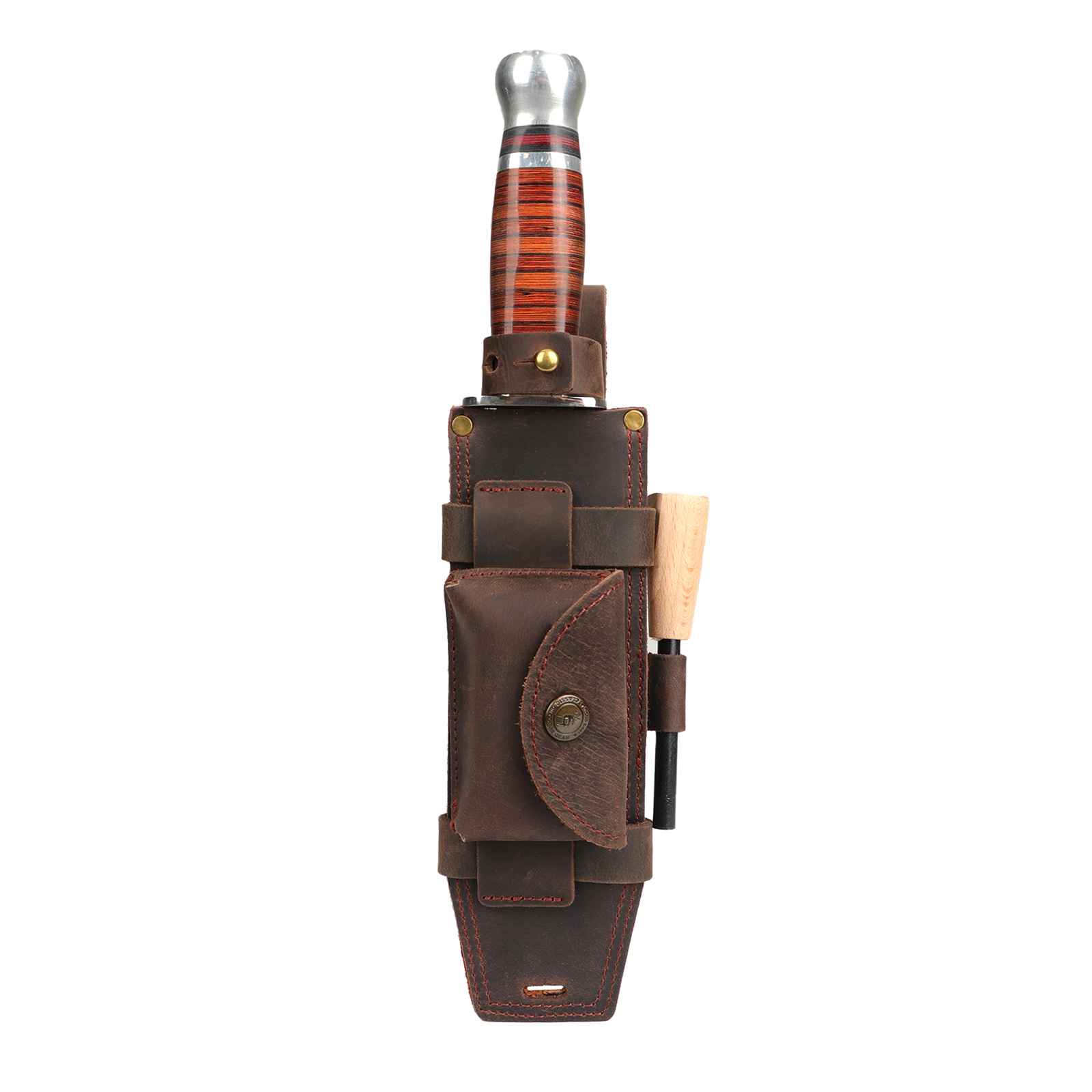 Tourbon Camping Leather thKnif - Bushcraft Knife Fixed recension och pris