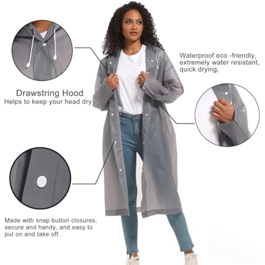 Rain Ponchos for Adults Rainco - Emergency Poncho Rain recension och pris