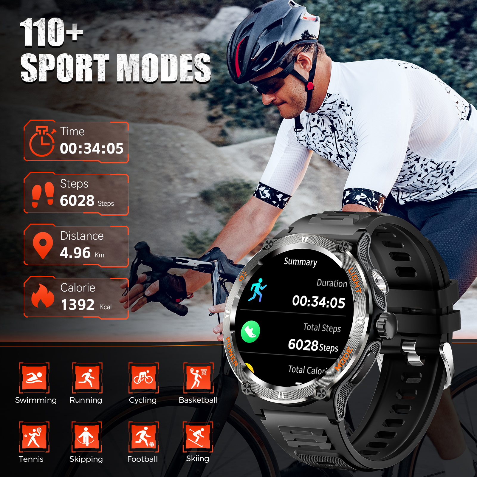 EIGIIS Smart Watch 3ATM Waterp - Compass Lensatic recension och pris