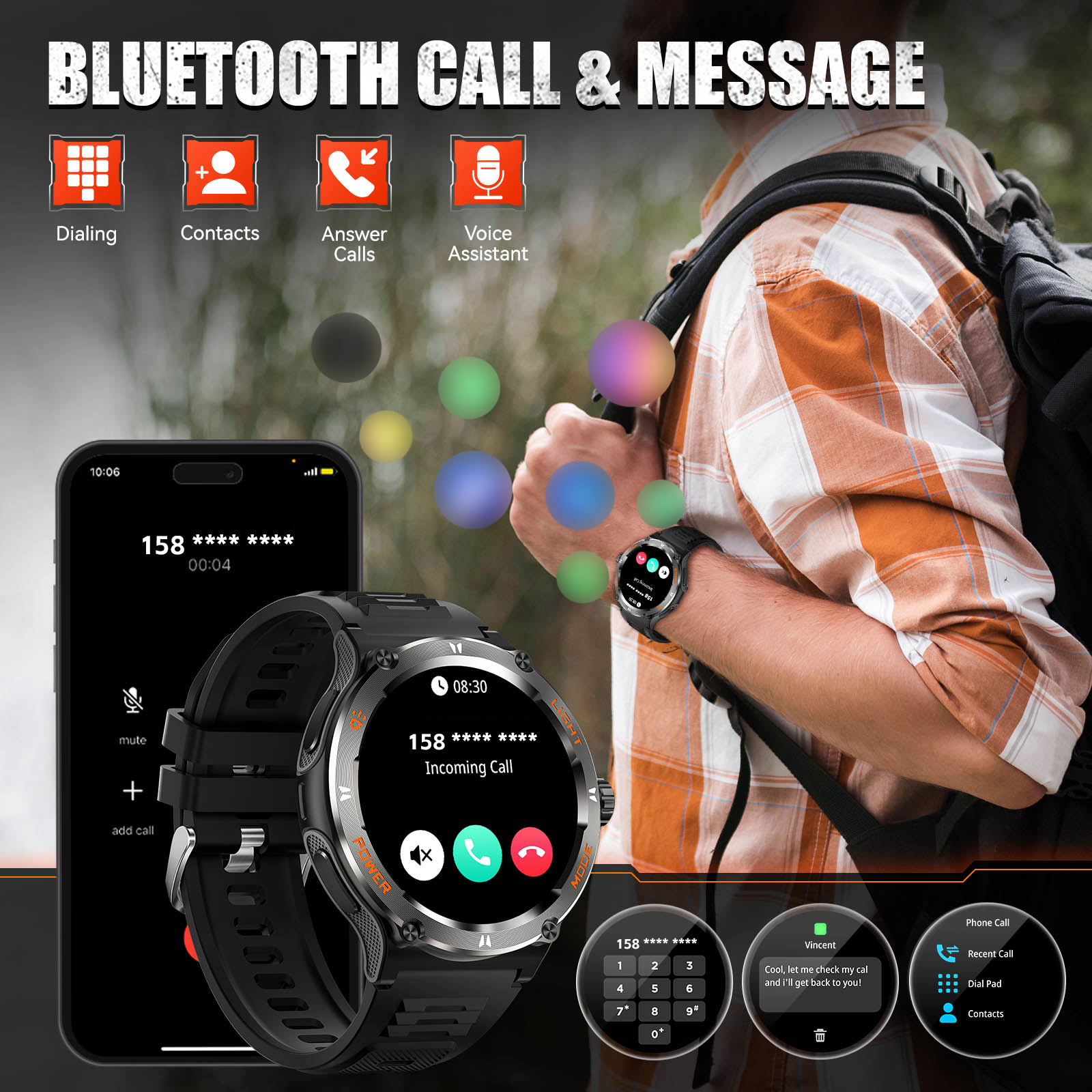 EIGIIS Smart Watch 3ATM Waterp - Compass Lensatic recension och pris