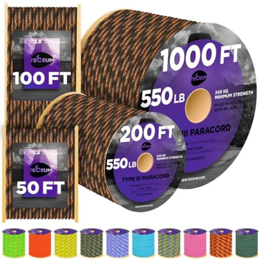Reflective Paracord Rope 1000  - Para Cord 1000Ft recension och pris