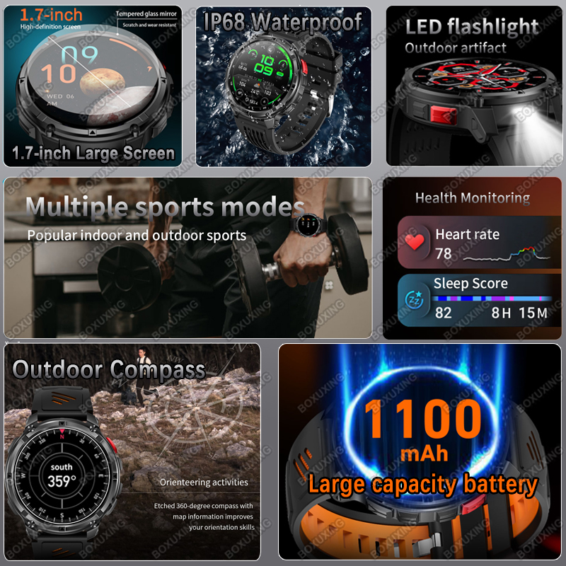 New Military Grade 1100mAh Bat - Compass Lensatic recension och pris