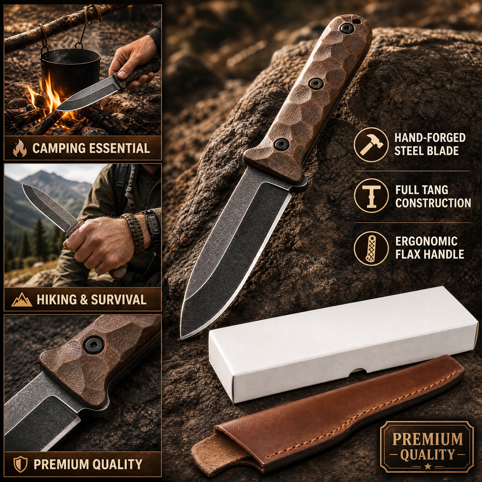 Precision-ground Outdoor Utili - Bushcraft Knife Fixed recension och pris