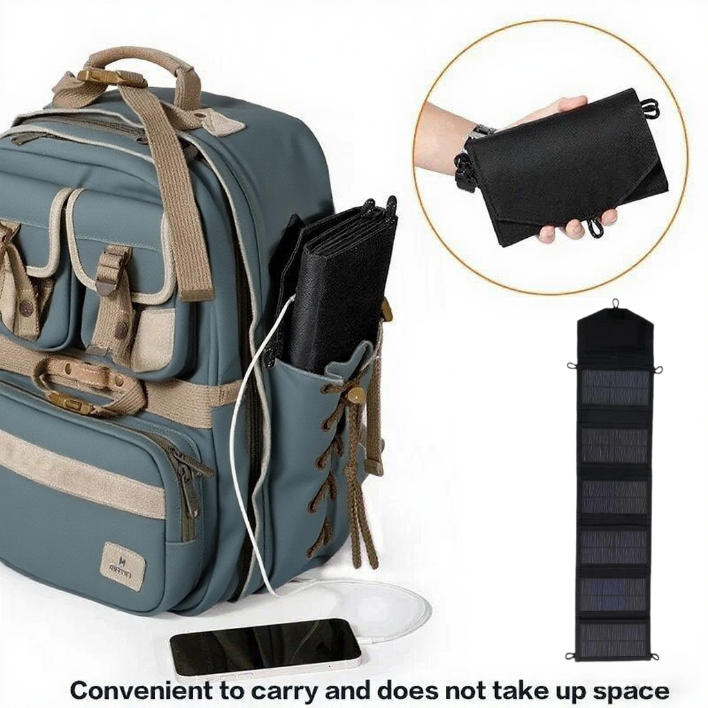 Backpack Carry Portable Foldab - Solar Emergency Charger recension och pris