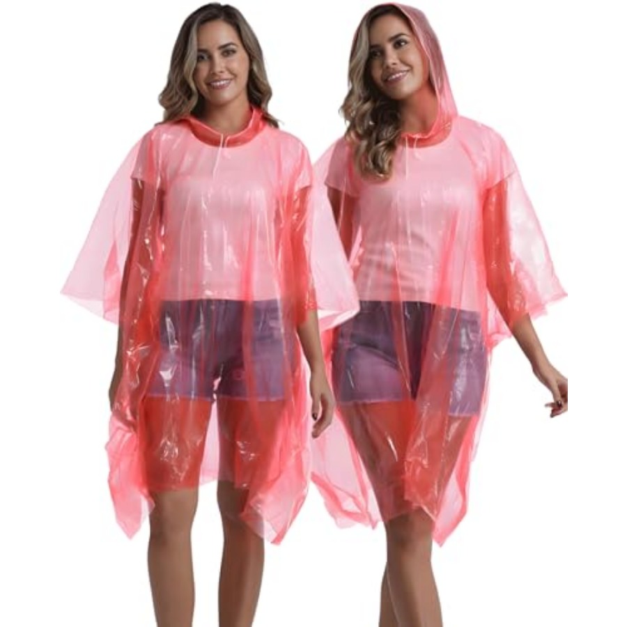 4/6/12 Pack Disposable Rain Po - Emergency Poncho Rain recension och pris