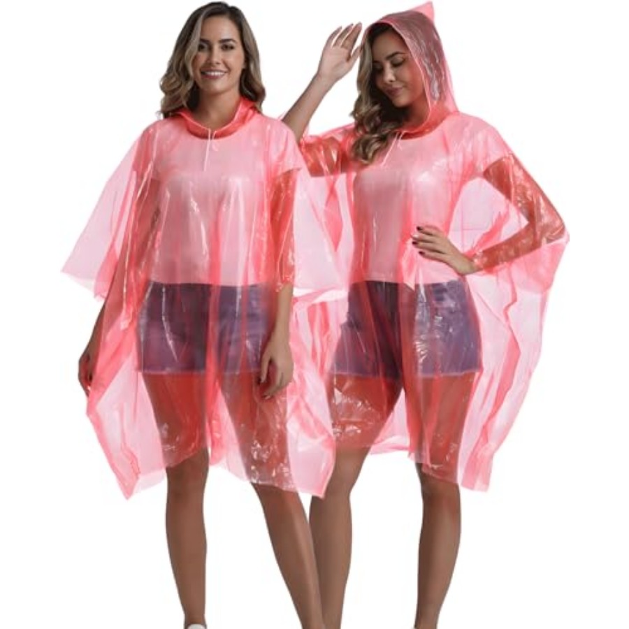 4/6/12 Pack Disposable Rain Po - Emergency Poncho Rain recension och pris