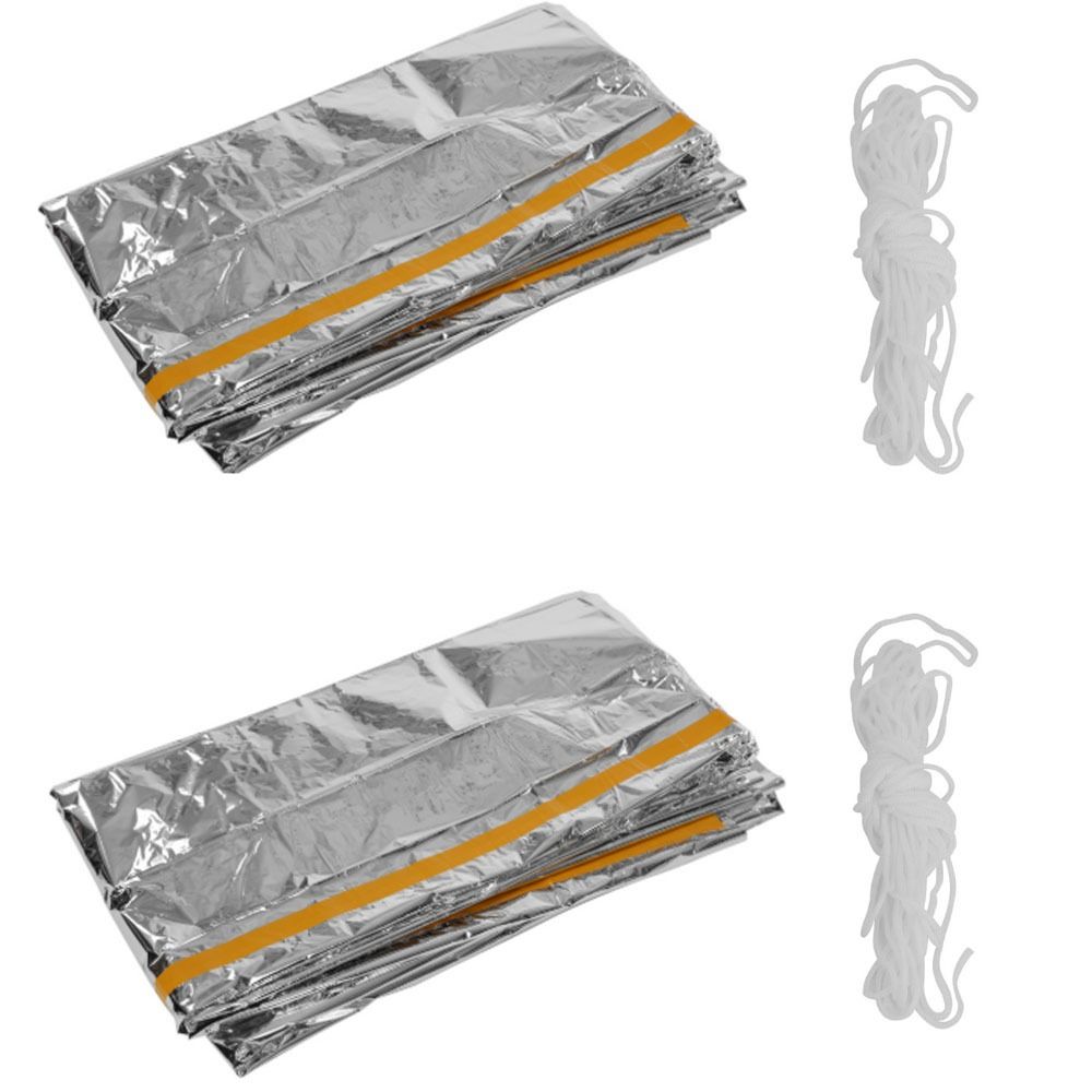 2 Pcs Durable Reflective Emerg - Survival Blanket Reflective recension och pris