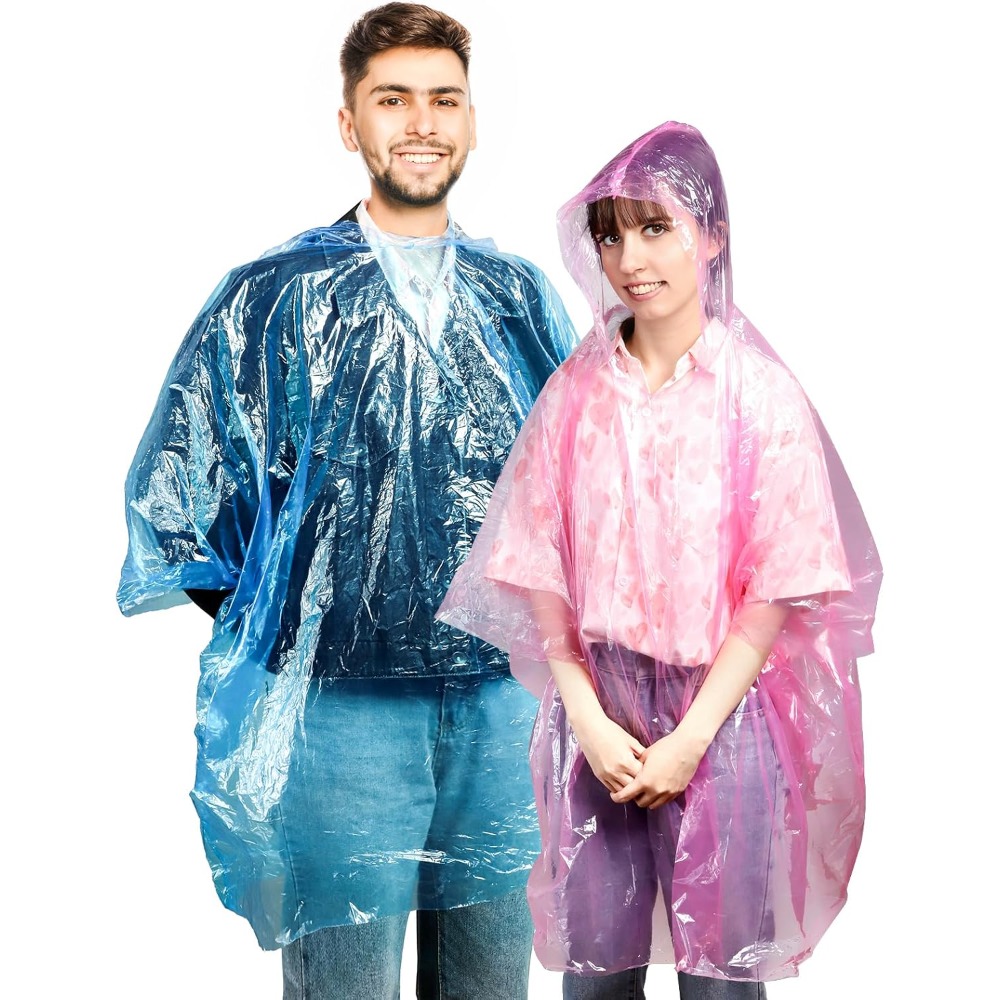 20 Pack Disposable Rain Poncho - Emergency Poncho Rain recension och pris