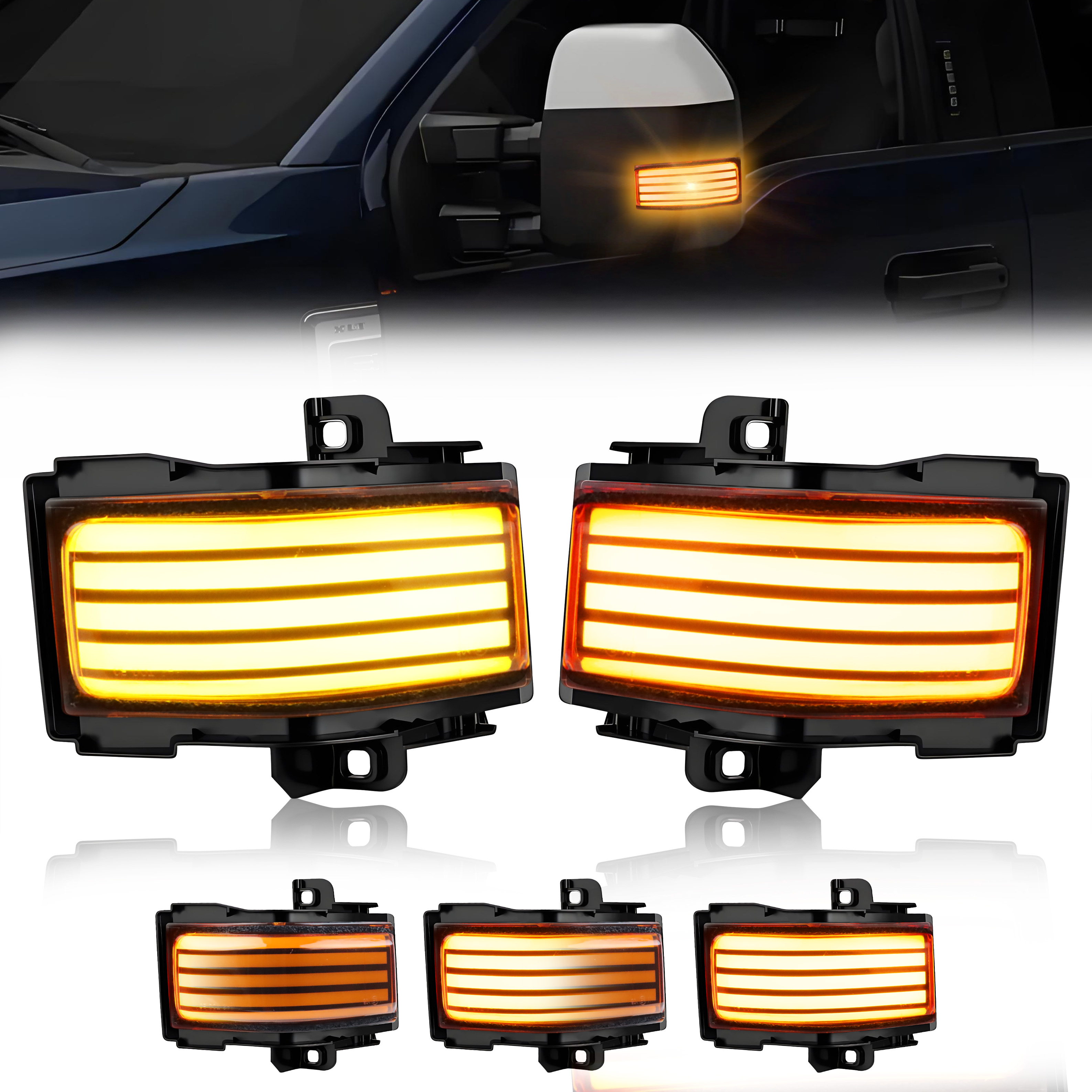 2Pcs Turn Signal Light Side Mi - Signal Panel Orange recension och pris