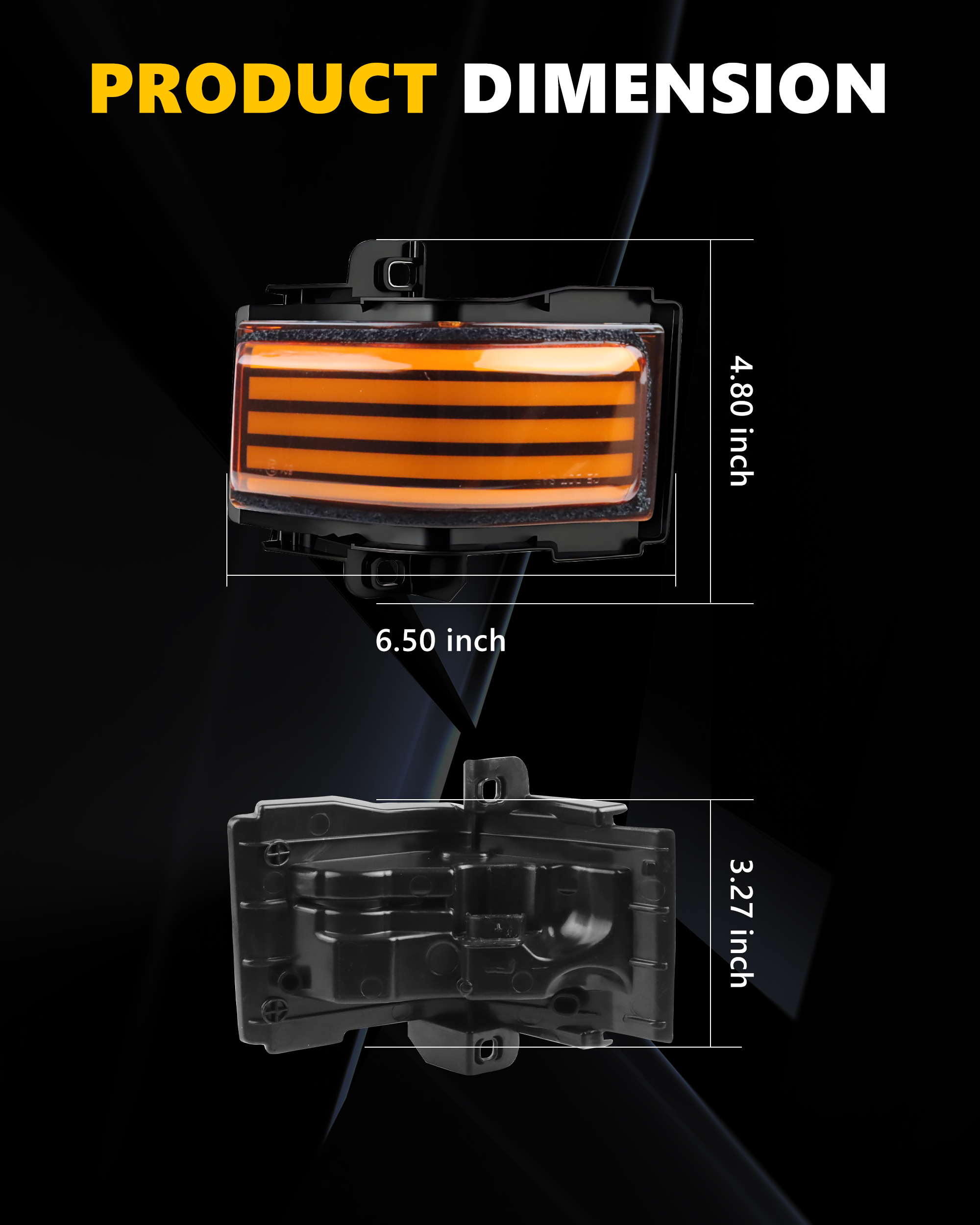 2Pcs Turn Signal Light Side Mi - Signal Panel Orange recension och pris