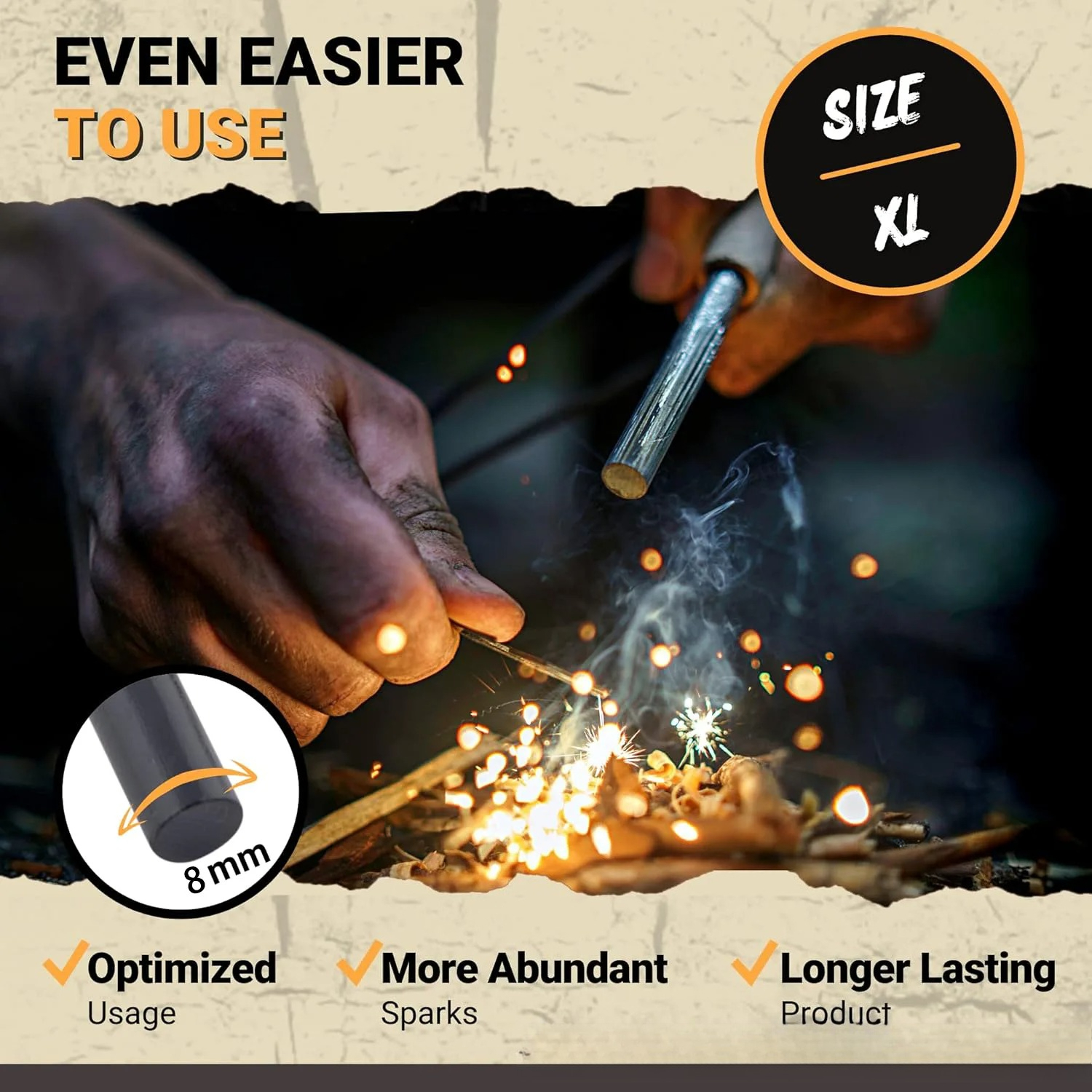 Portable Outdoor Flint and Ste - Magnesium Fire Starter recension och pris