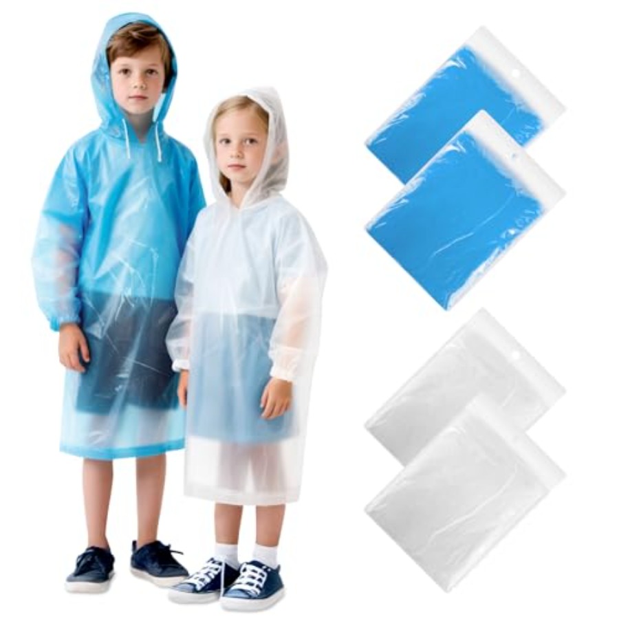 GAOHUI 4/6 Pack Disposable Rai - Emergency Poncho Rain recension och pris