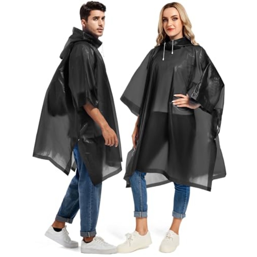 2 Pack Rain Ponchos for Adults - Emergency Poncho Rain recension och pris