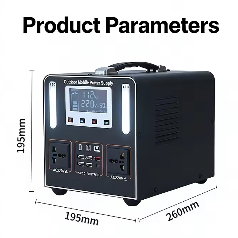 220V LiFePO4 Portable Power St - Solar Emergency Charger recension och pris