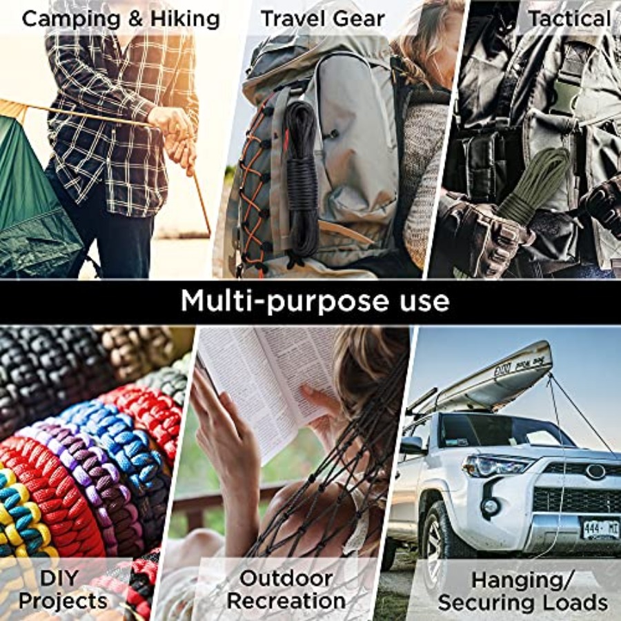 Reflective Paracord Rope 1000  - Para Cord 1000Ft recension och pris