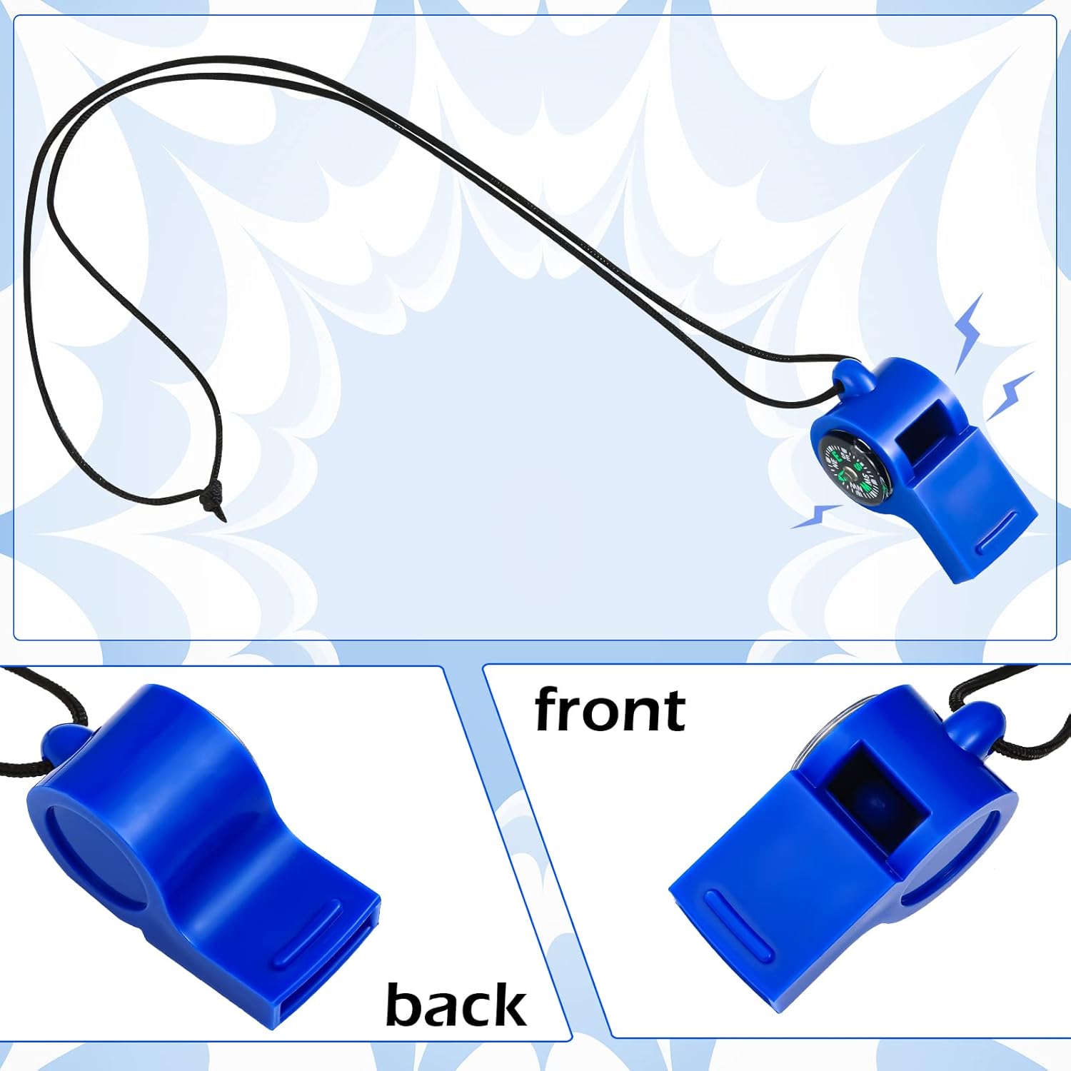 7 Pack 2-in-1 Whistle Compass  - Emergency Whistle Loud recension och pris