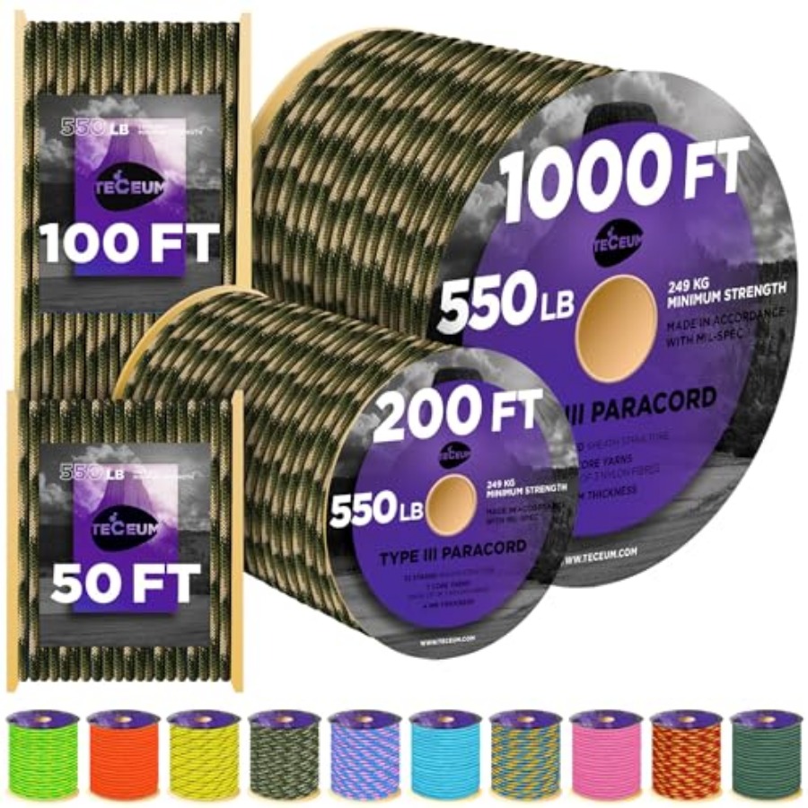 Reflective Paracord Rope 1000  - Para Cord 1000Ft recension och pris