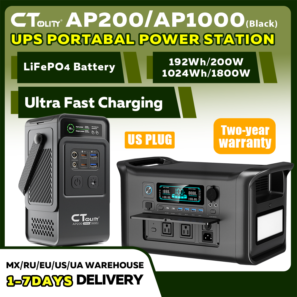 CTOLITY AP200 AP1000 Black sty - Solar Emergency Charger recension och pris