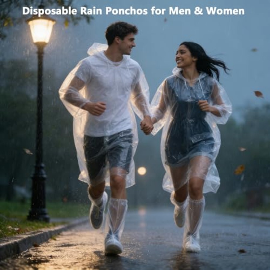Disposable Rain Ponchos for Ad - Emergency Poncho Rain recension och pris
