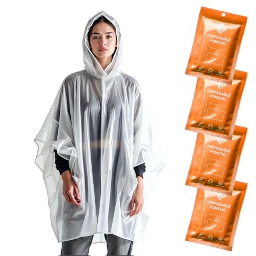Disposable Rain Ponchos for Ad - Emergency Poncho Rain recension och pris