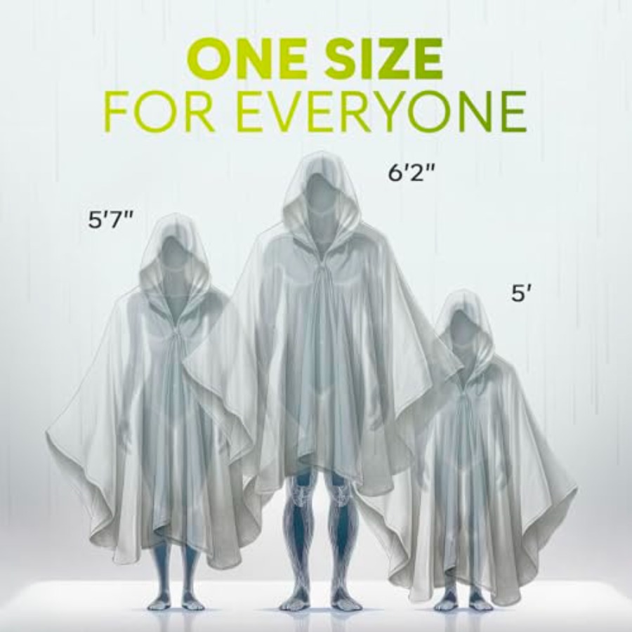 Disposable Rain Ponchos for Ad - Emergency Poncho Rain recension och pris