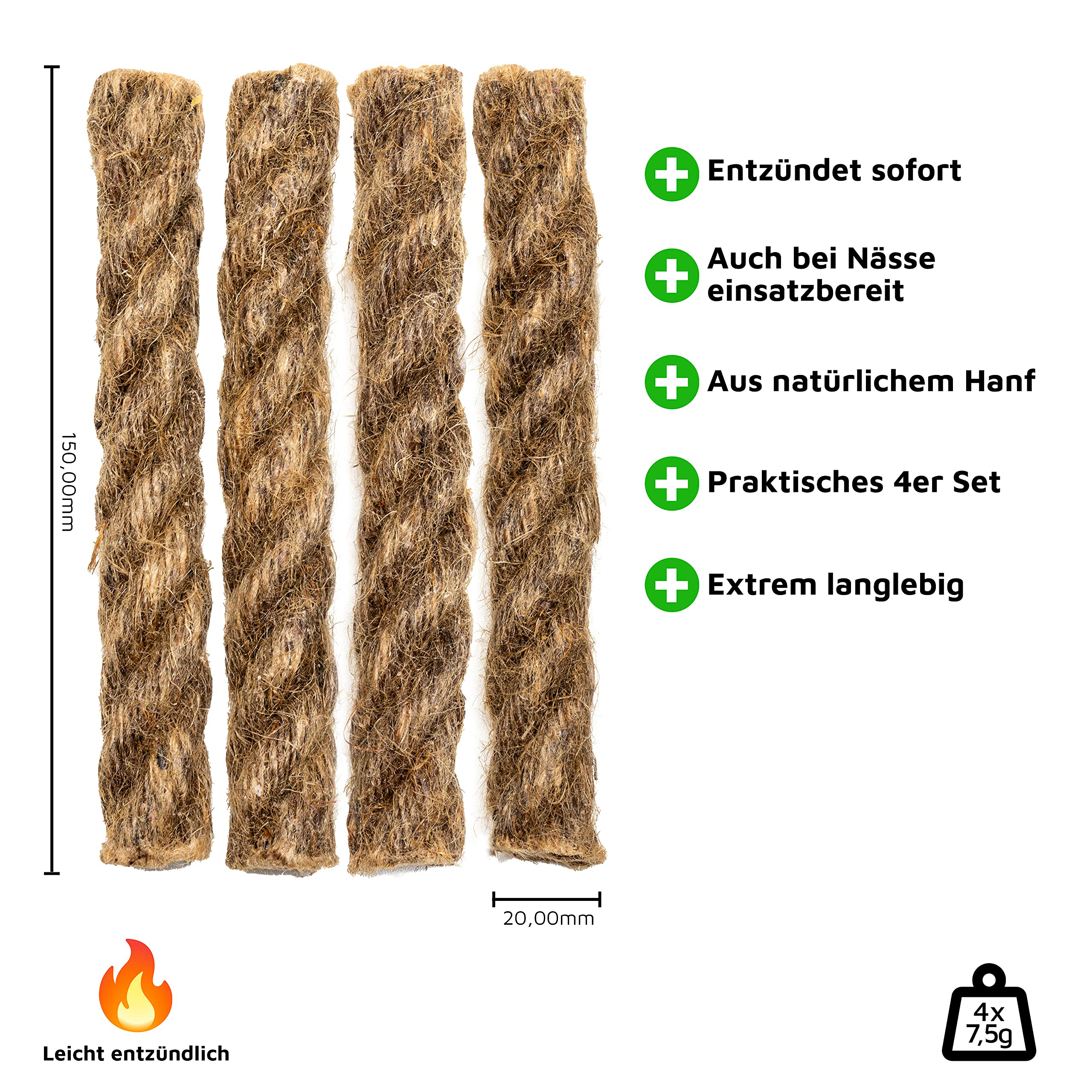 Tinder Rope Natural Tinder Fir - Fire Starting Kit recension och pris