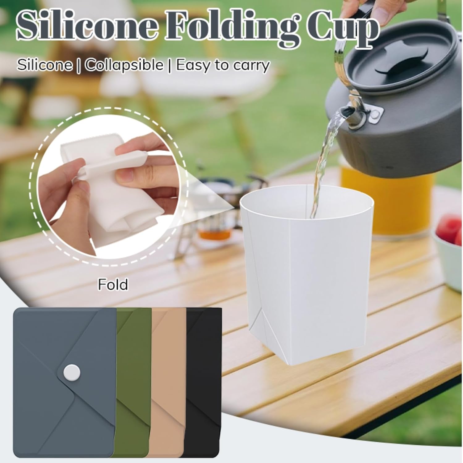 Silicone Collapsible Travel Cu - Water Bag Collapsible recension och pris