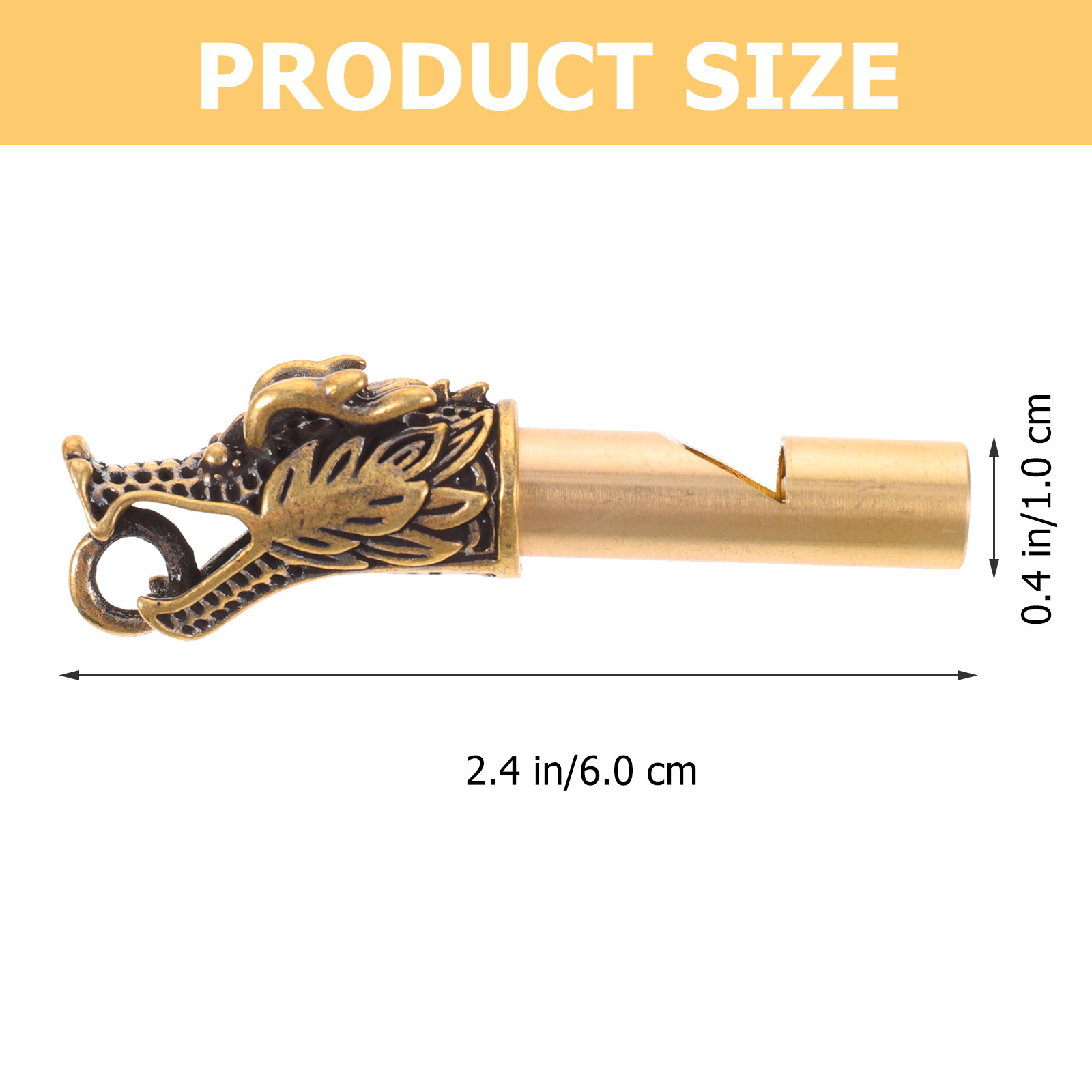 Delicate Brass Whistle Keychai - Emergency Whistle Loud recension och pris