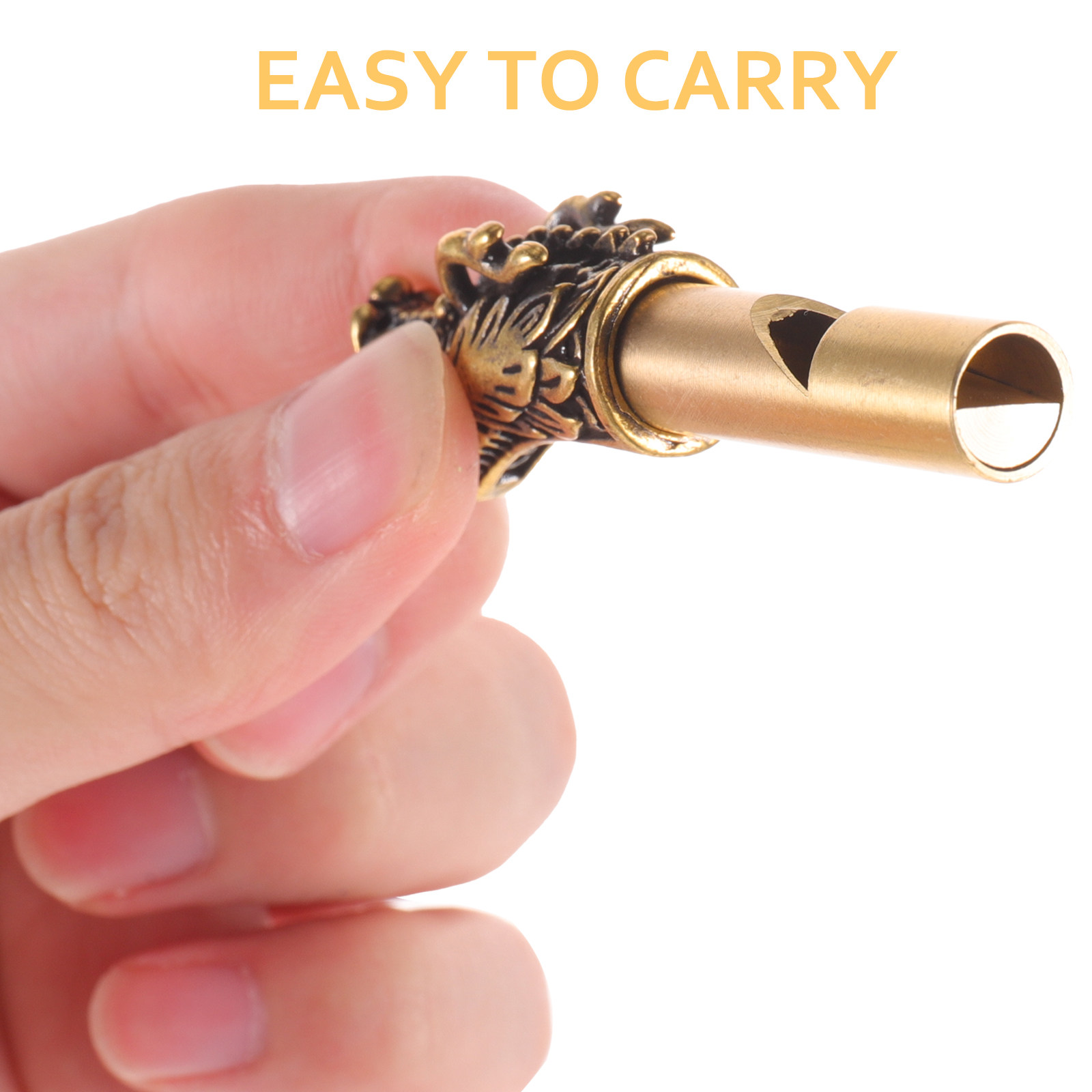 Delicate Brass Whistle Keychai - Emergency Whistle Loud recension och pris
