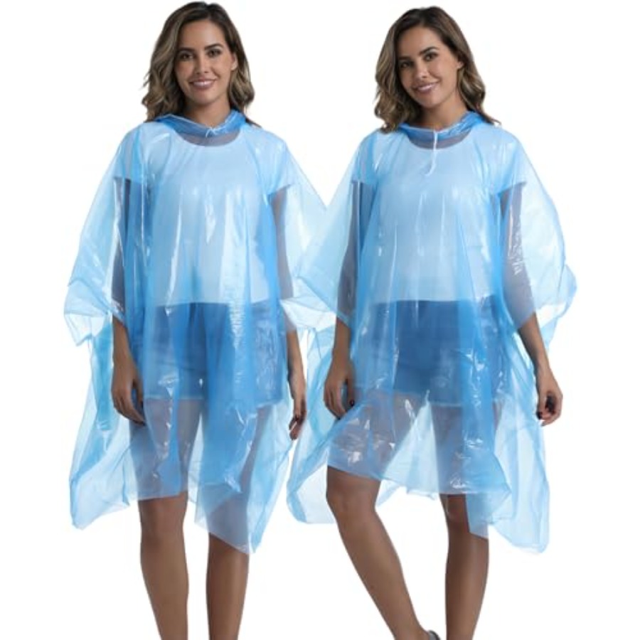 4/6/12 Pack Disposable Rain Po - Emergency Poncho Rain recension och pris