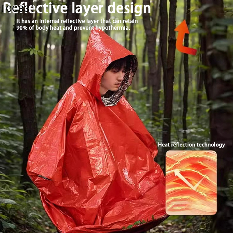 Emergency Survival Rain Hot Po - Survival Blanket Reflective recension och pris