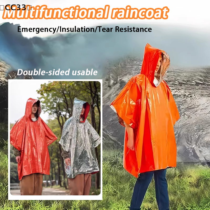 Emergency Survival Rain Hot Po - Survival Blanket Reflective recension och pris