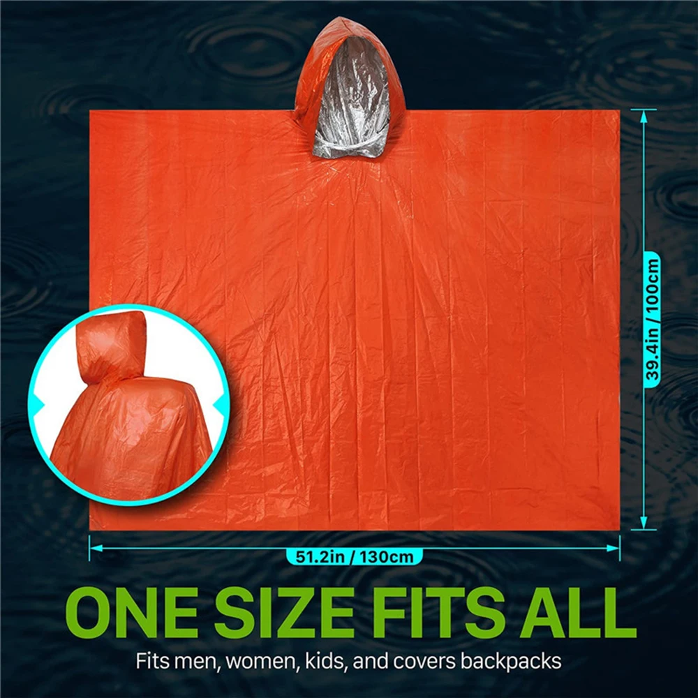 LIFE Emergency Survival Poncho - Survival Blanket Reflective recension och pris
