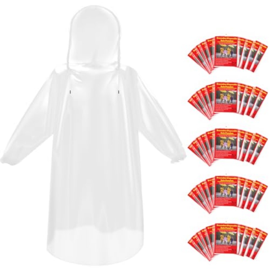and and Disposable Rain Poncho - Emergency Poncho Rain recension och pris