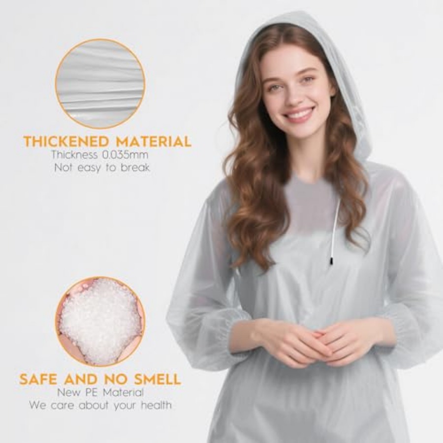 and and Disposable Rain Poncho - Emergency Poncho Rain recension och pris