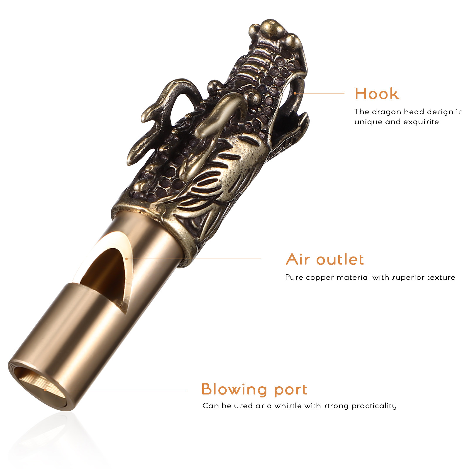 3Pcs Chinese Dragon Whistles B - Emergency Whistle Loud recension och pris