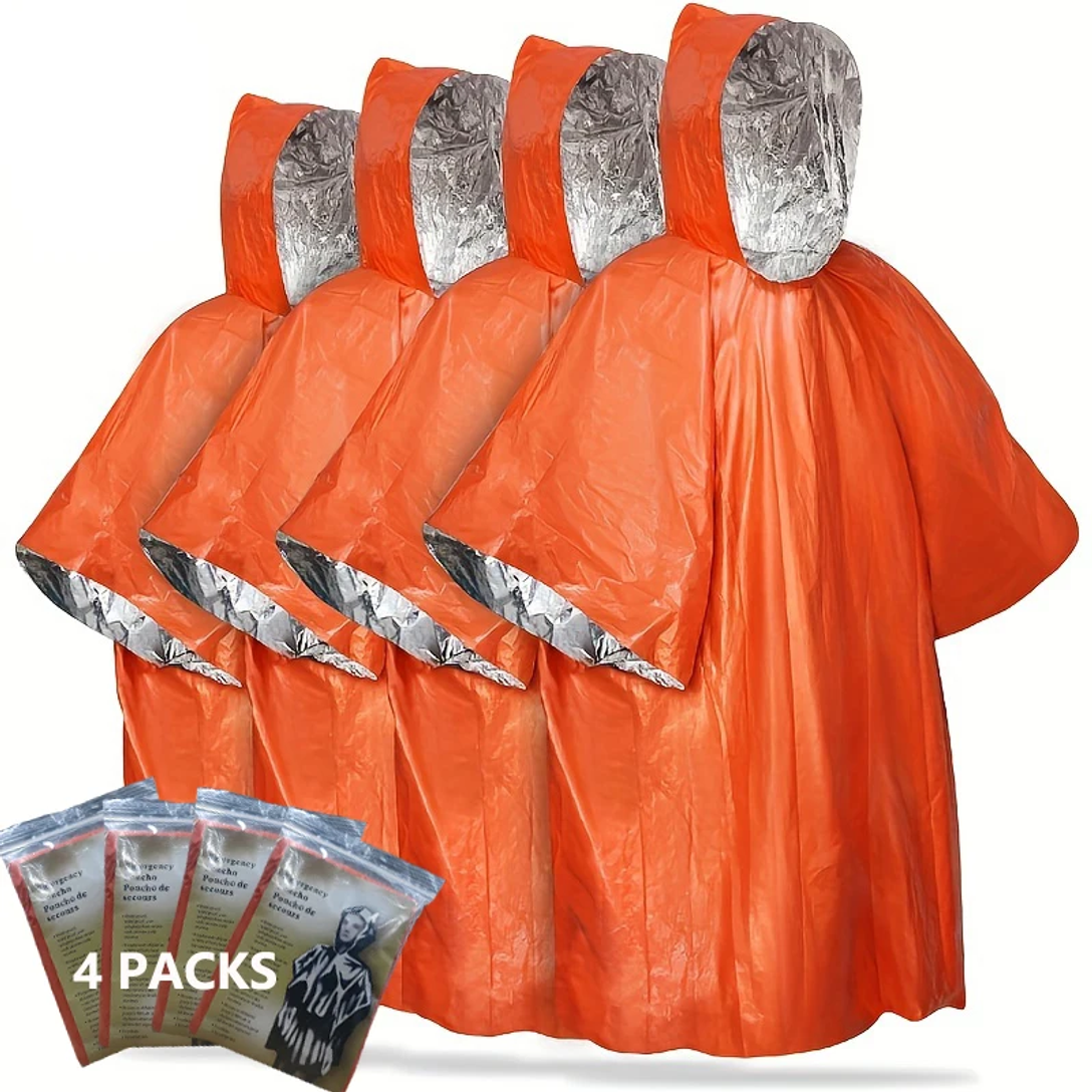 Emergency Rain Poncho with Hoo - Emergency Mylar Tent recension och pris