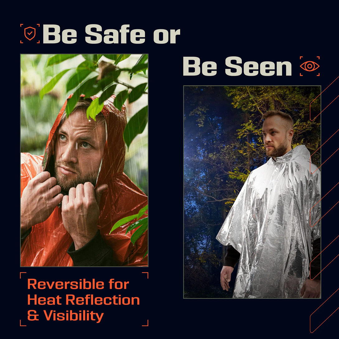 Emergency Rain Poncho with Hoo - Emergency Mylar Tent recension och pris